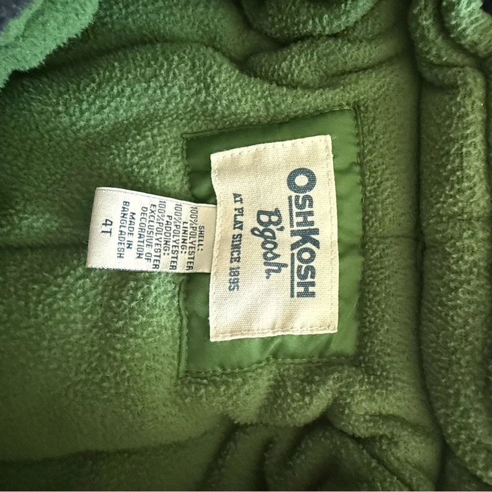 OshKosh B'gosh Kids Green and Navy Puffer Jacket
